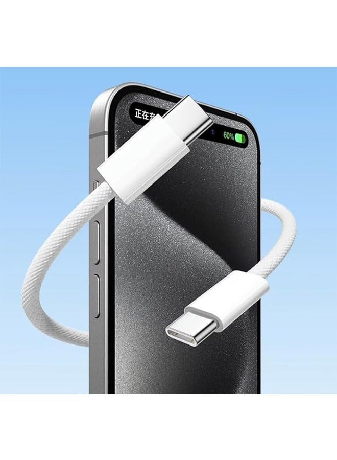 شاحن سريع 25 واط لـ iPhone | شاحن حائط USB C سريع مع كابل شحن Type C إلى C بطول2 متر، متوافق مع iPhone 16/15/Pro Max/Pro/Plus وكل الهواتف المحمولة ذات منفذ Type C. - Image 3